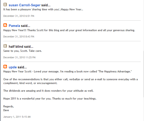 My blog comment on Happiness
