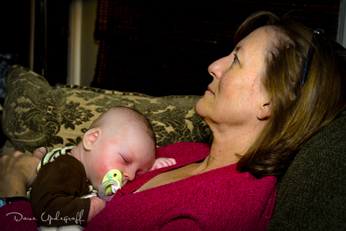 Josh Asleep On Grandma