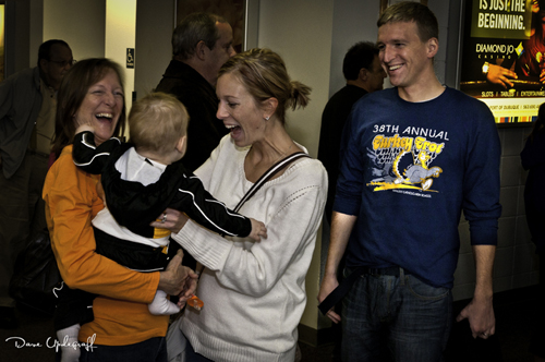 Ben and Angie greet Joshua