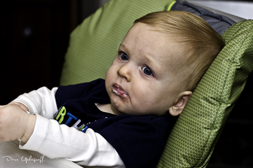 Joshua done with the cake