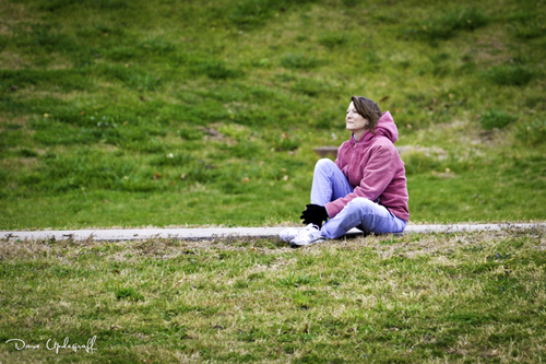 Jeanne on the sidelines