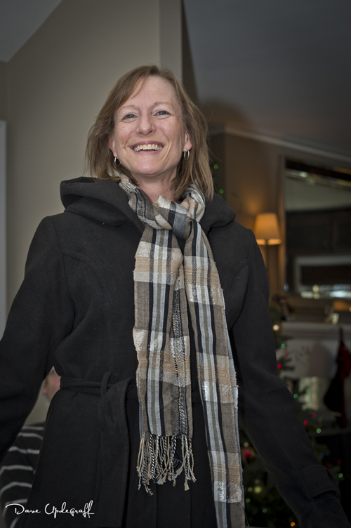 Jeanne and her new coat