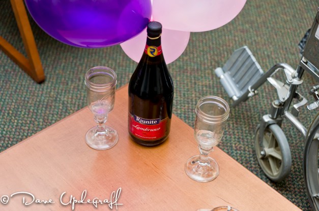 Lambrusco Wine & Red Neck Glasses