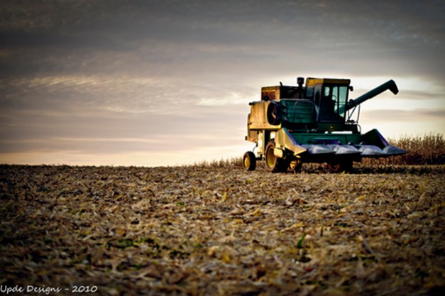 Combine at harvest time