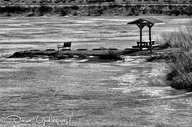 Bench on an icey day