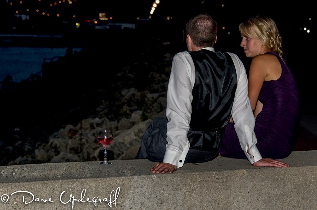 A couple share a moment