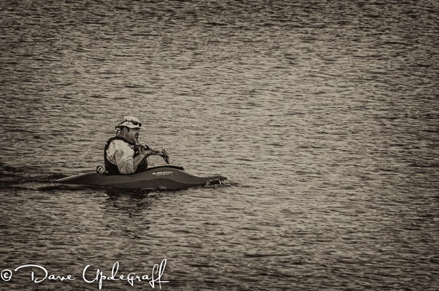 A lone kayaker