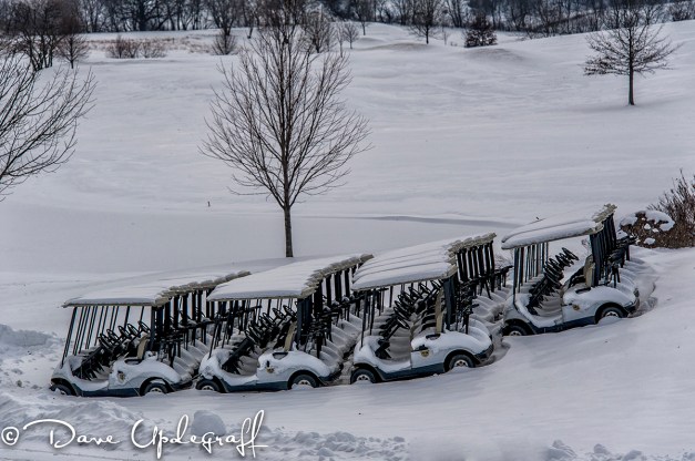 Parked Golf Carts