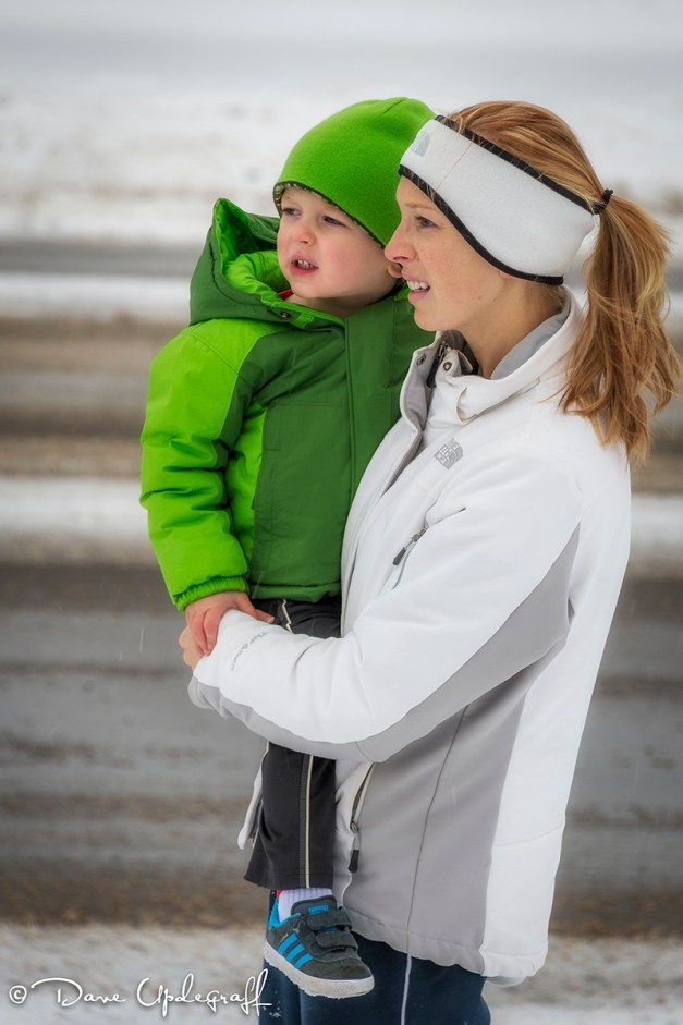 Angie and Josh wait for Santa
