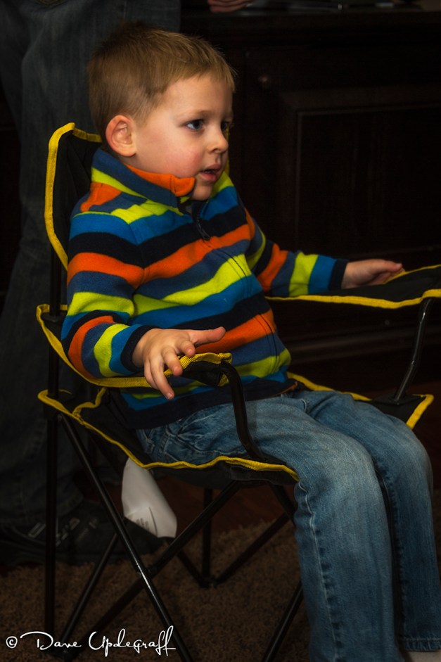 Josh in his new chair